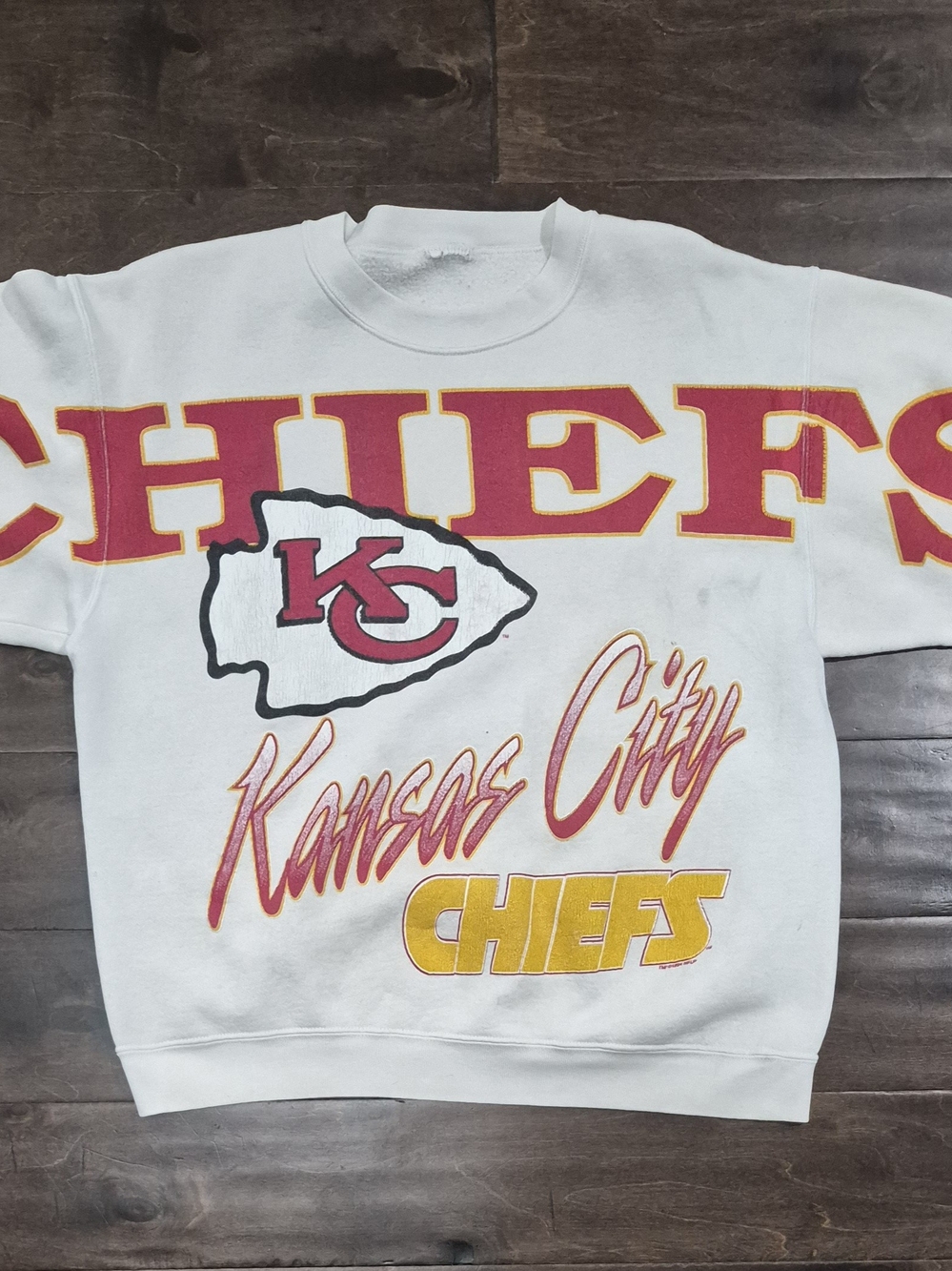 Kansas City Chiefs White Spellout AOP RARE Graffiti